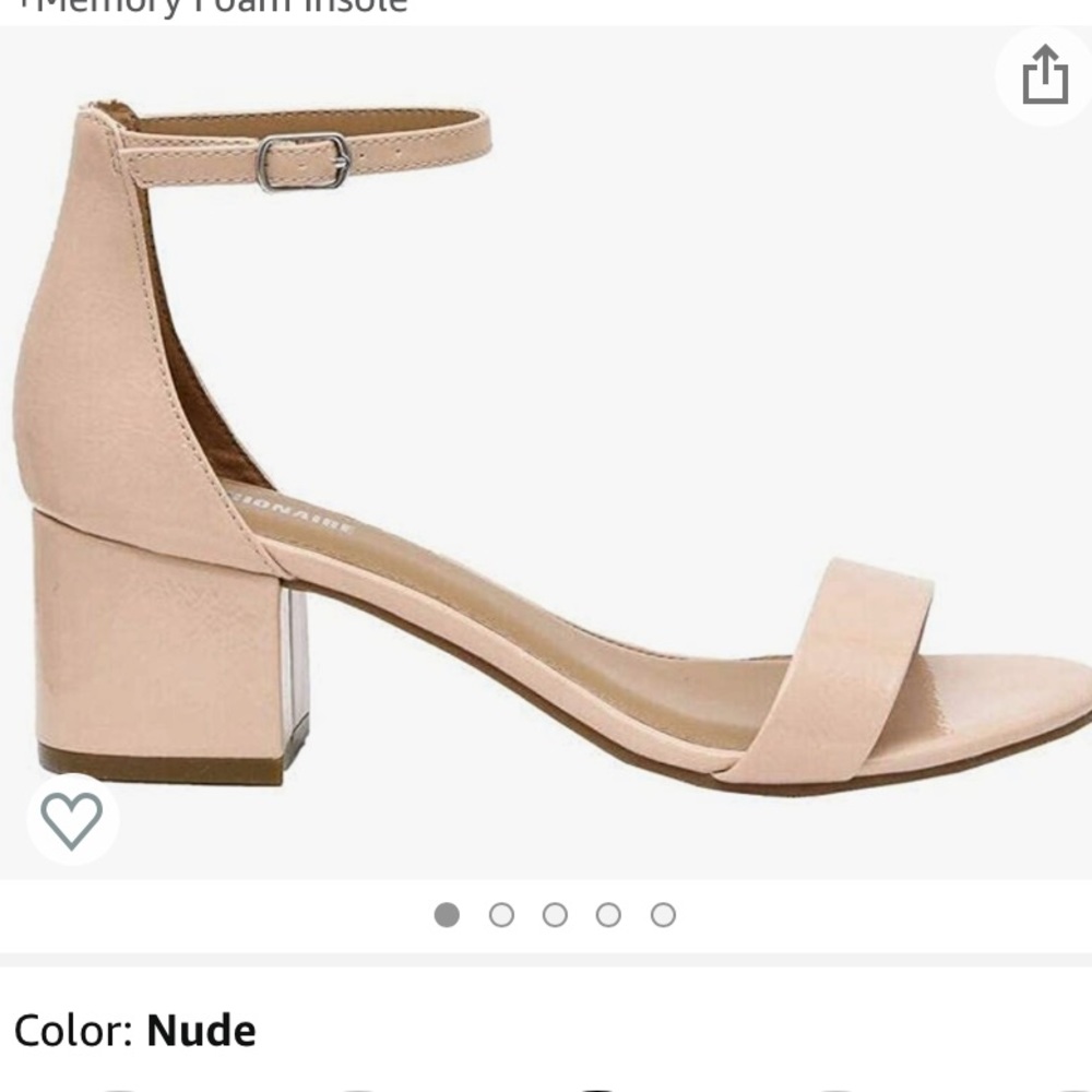 BNIB Nude Block Heel Sandals